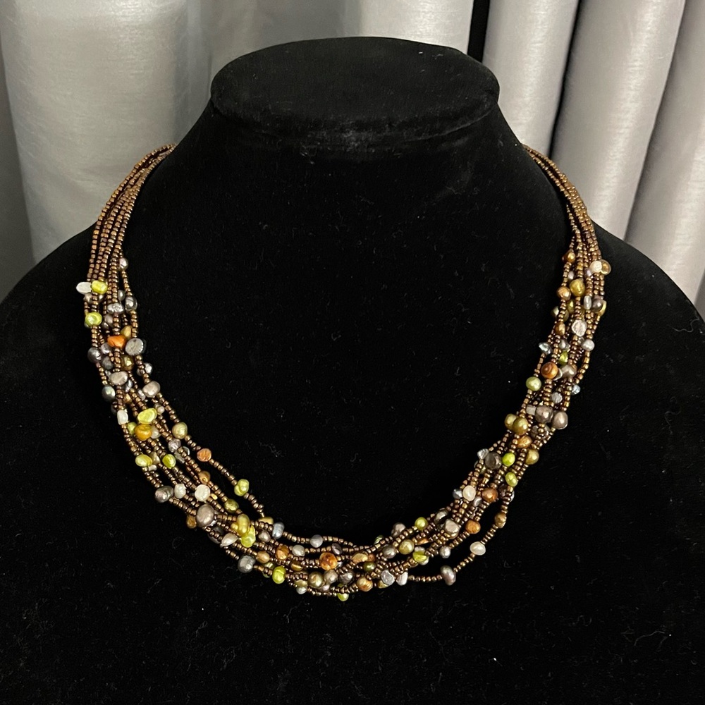 Multi strand Copper Colored Necklace